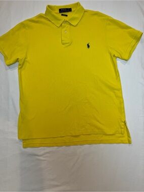 Ralph Lauren Men’s Pique Polo Custom Fit Short Sleeve Size Large